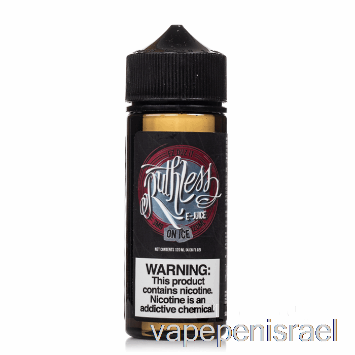 חד פעמי Vape Israel Ez Duz It On Ice - אדים חסרי רחמים - 120 מ"ל 3 מ"ג